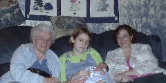 Julia (Judy) Kish Dorrough; Amanda Clabaugh; Becky Diment; Spencer Clabaugh; Family